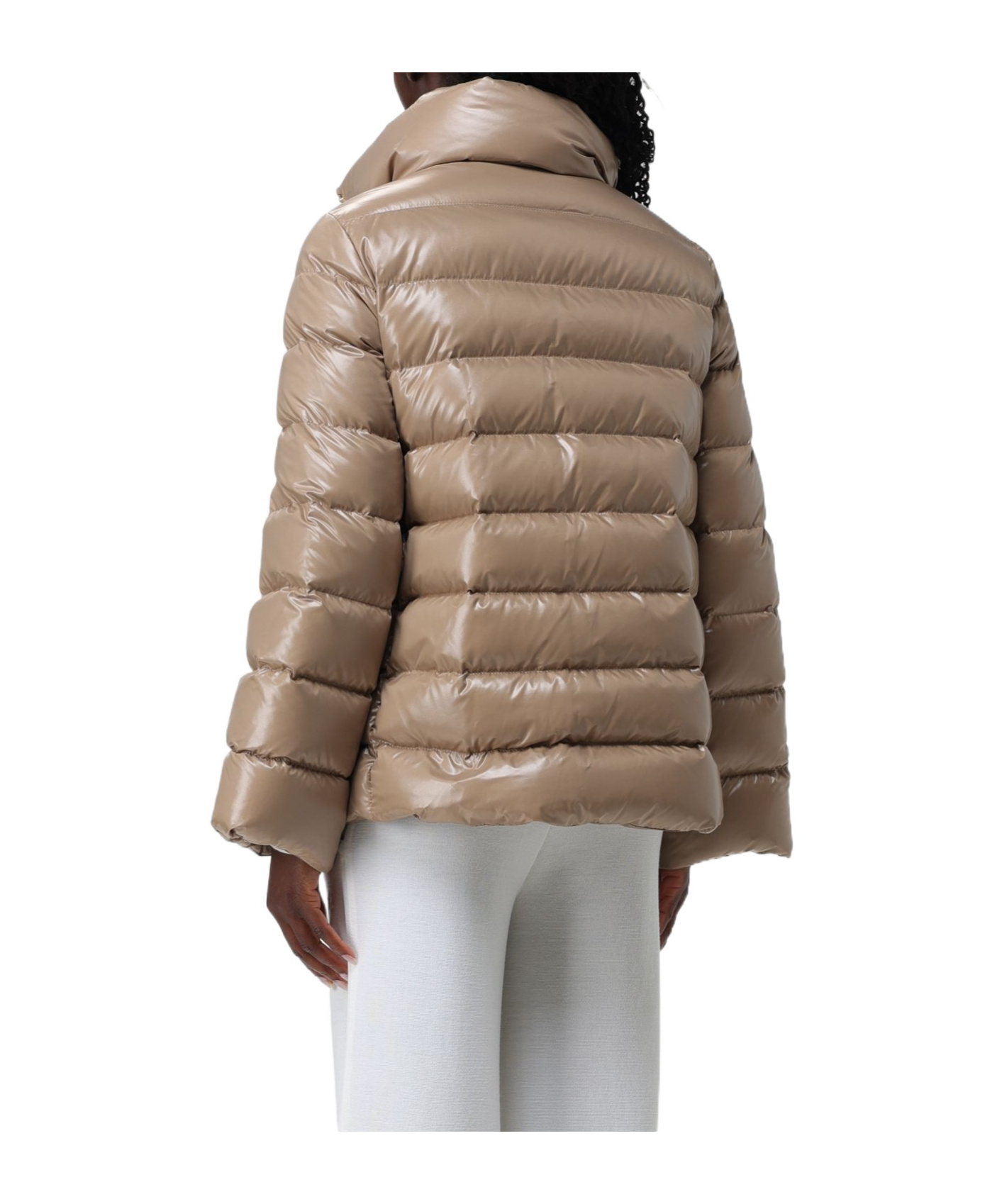Fay Nylon Down Jacket With Hook In Brown