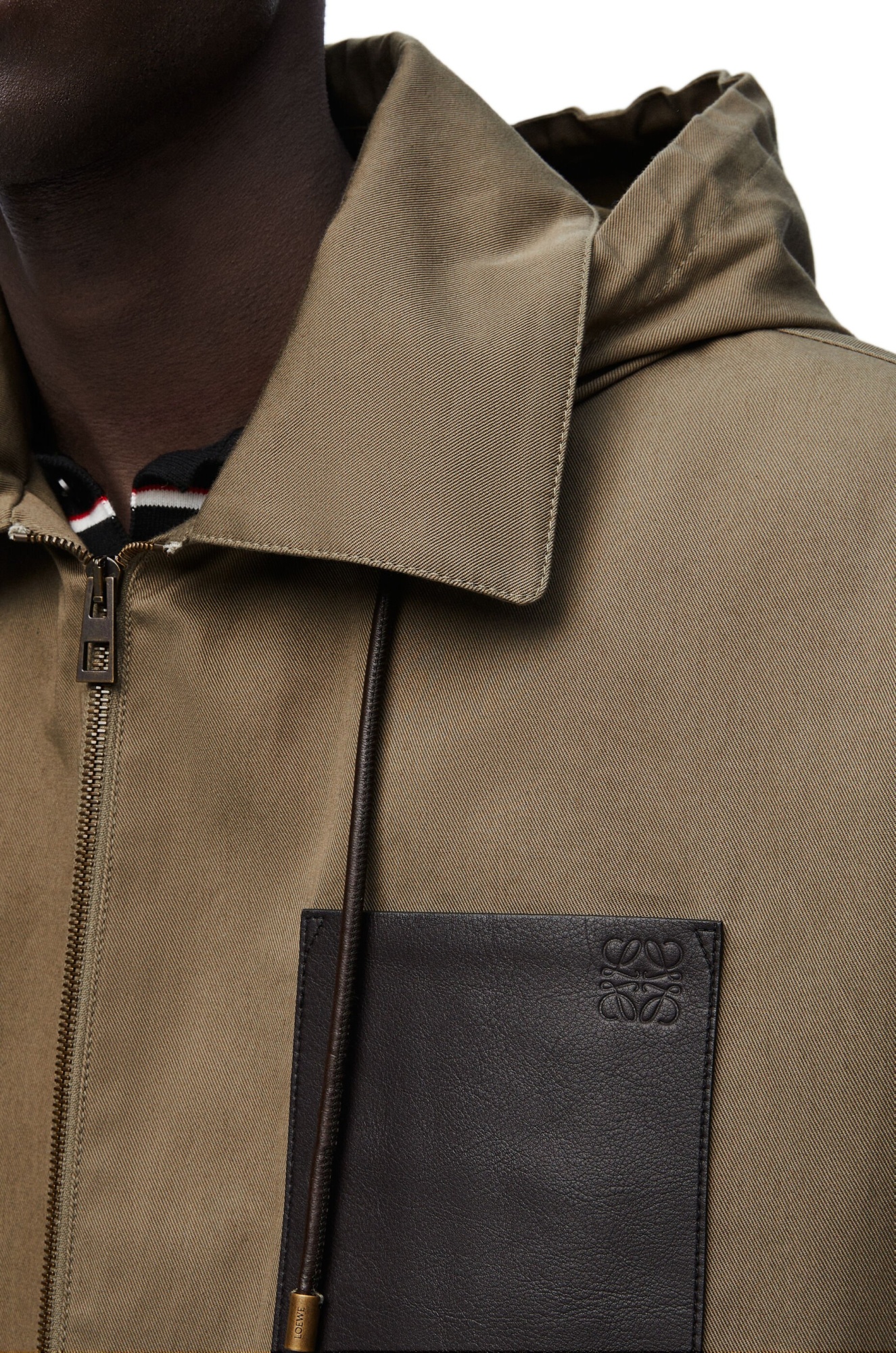 Loewe Hooded Jacket In Brown