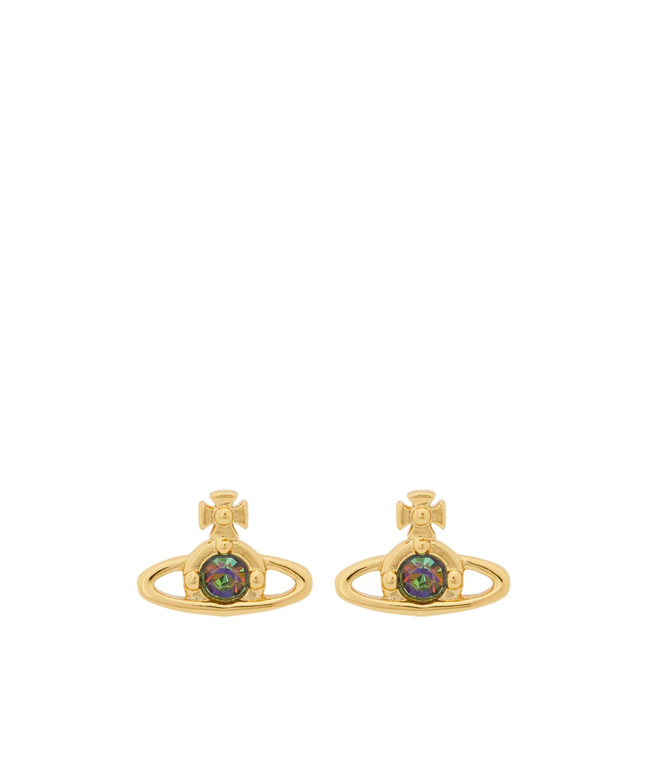 Vivienne Westwood Saturn Shaped Earrings In Yellow
