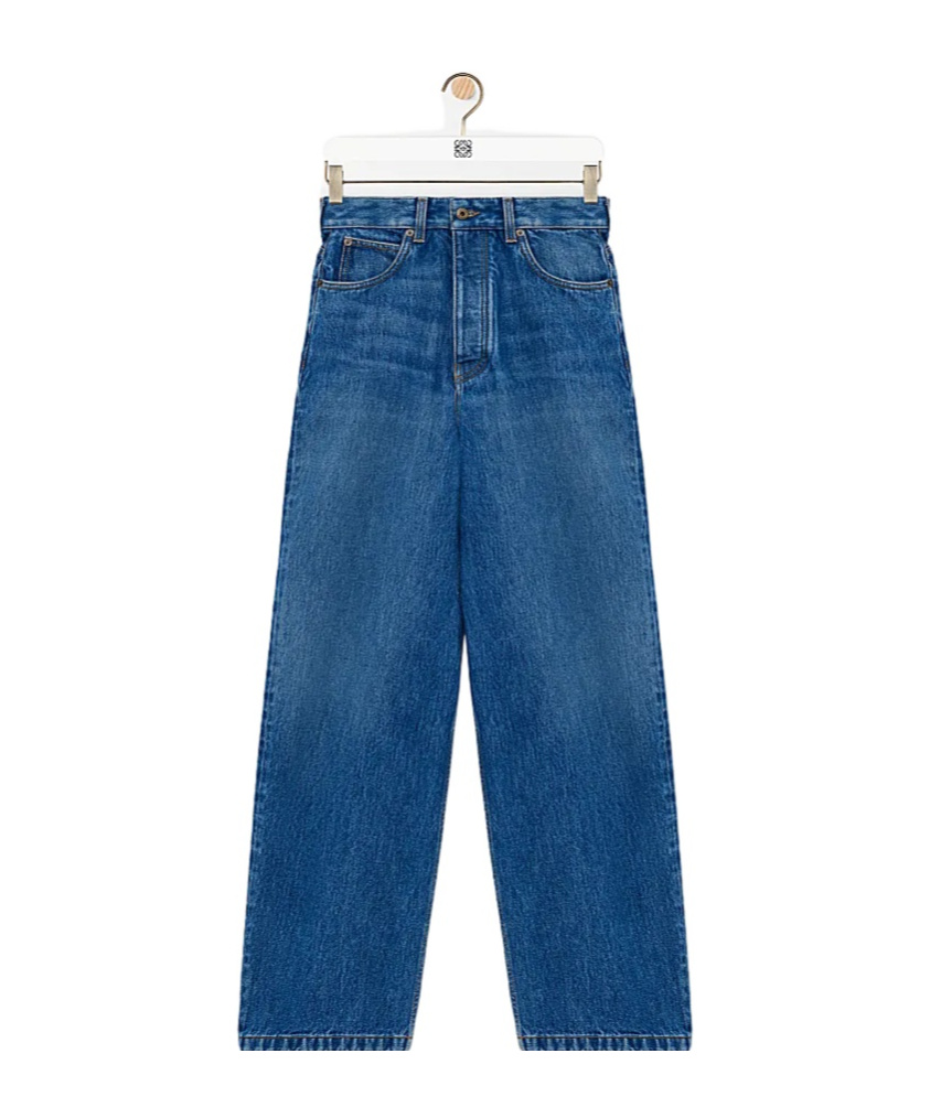 Loewe Jeans With Belt Loops In Blue