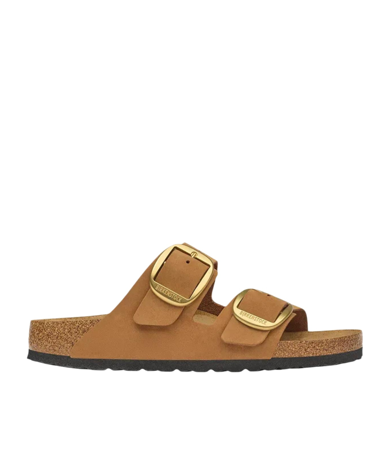 Birkenstock Double-strap Flat Slides In Brown