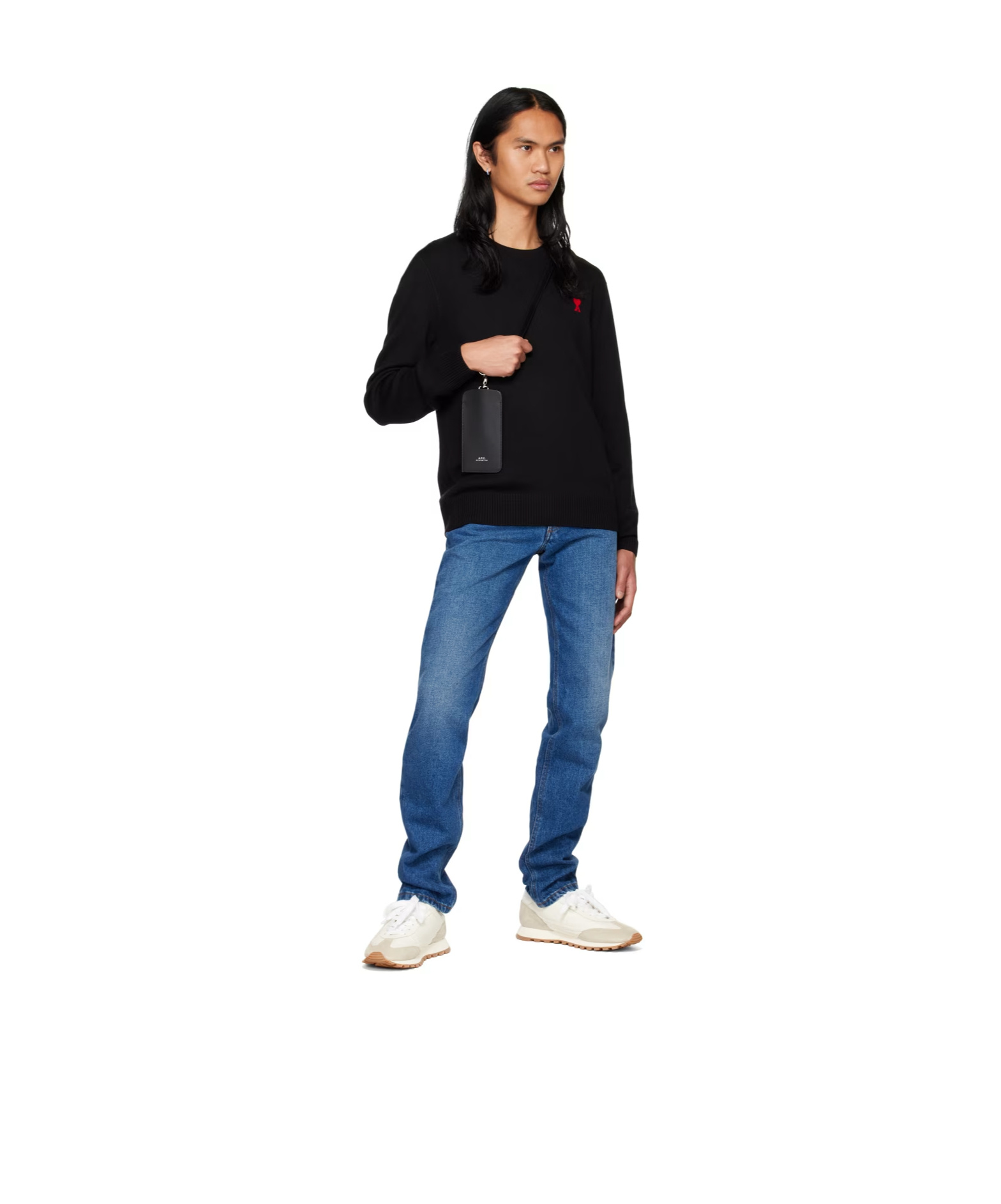 Apc James Leather Mini Bag In Black