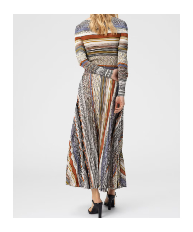 Missoni Striped Midi Dress In Multi