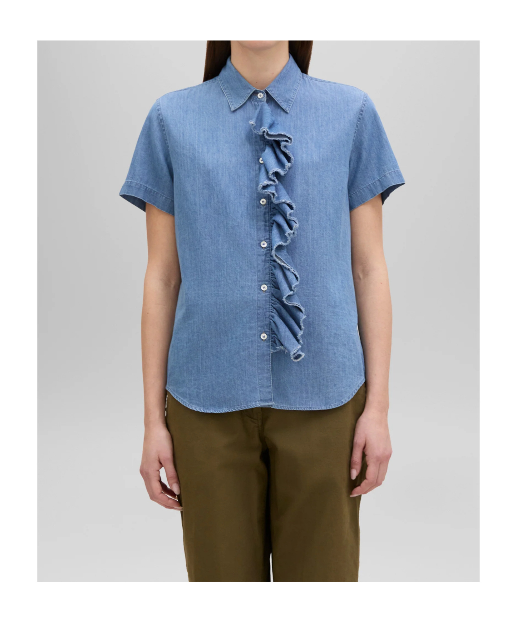 Aspesi Denim Shirt In Blue