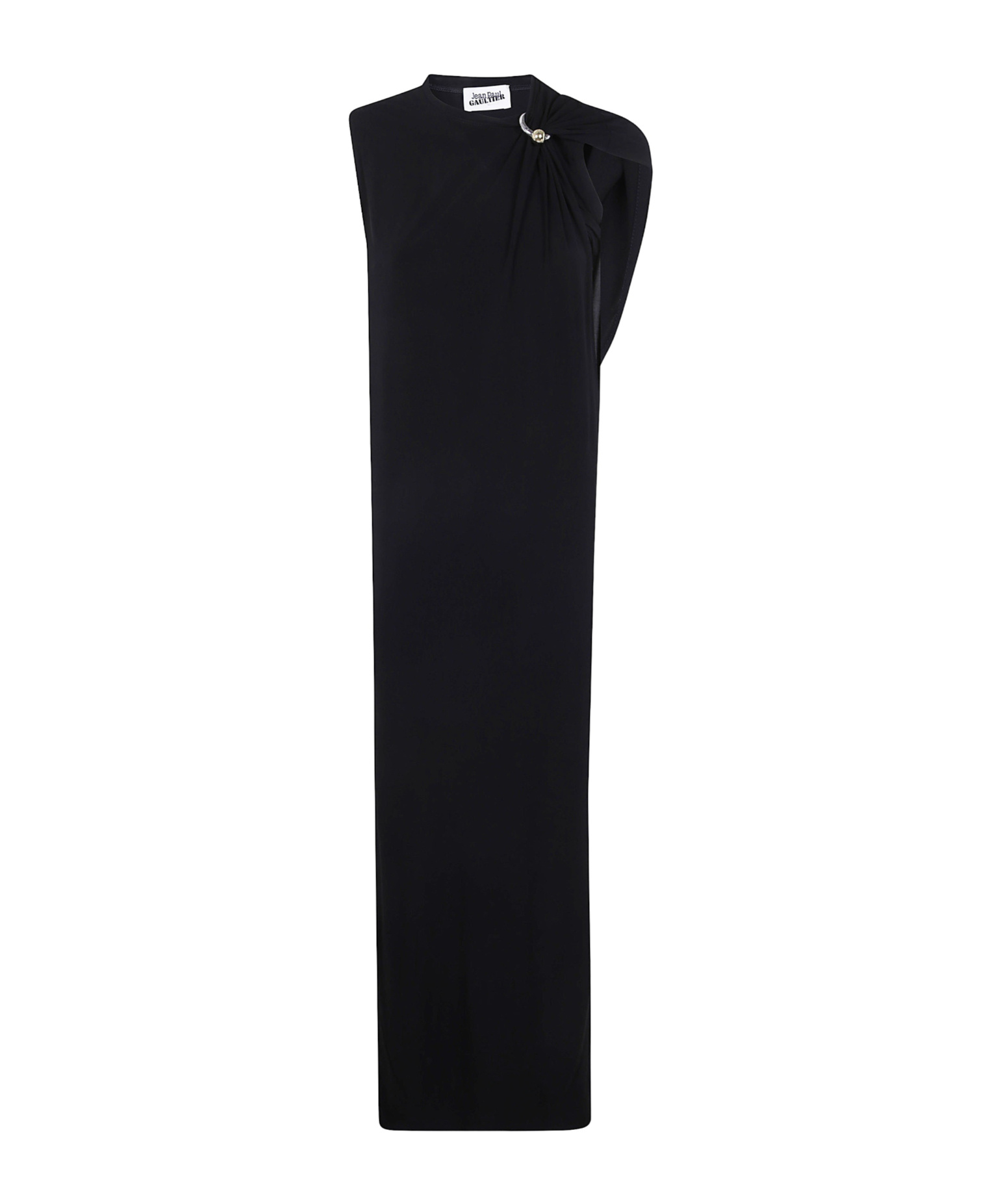 Jean Paul Gaultier Pleated Detail Dress In Black