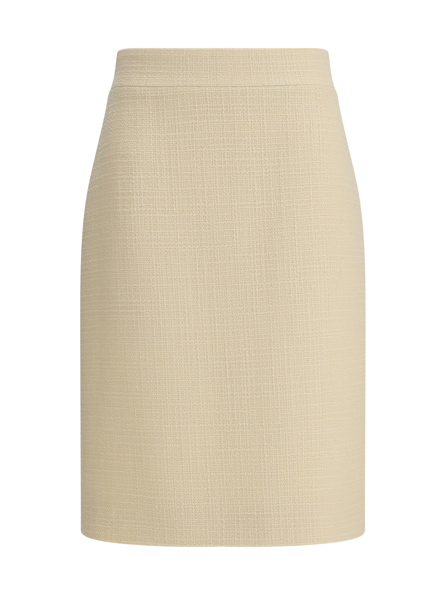 Valentino High-waisted Knee-length Textured Skirt In Brown