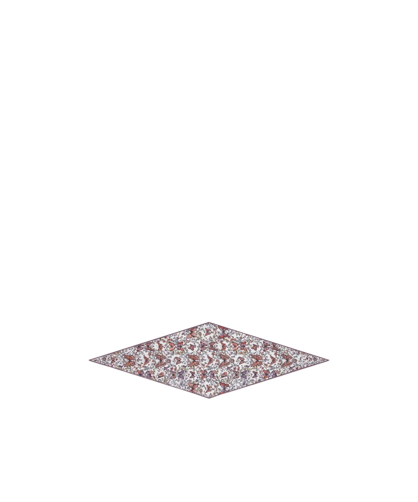 Dior Pattern Silk Scarf In White/color
