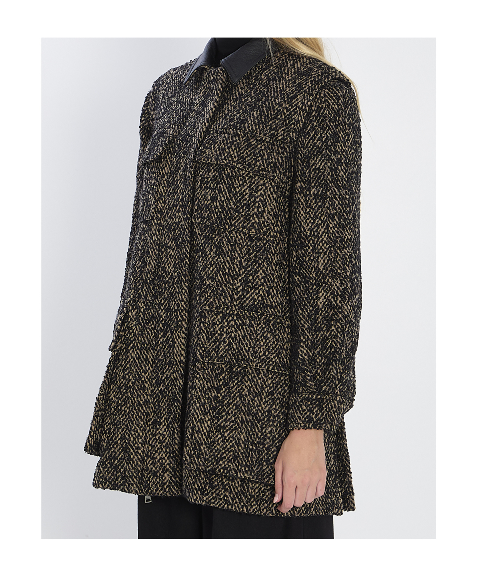 Max Mara Long-sleeved Casual Jacket In Gray