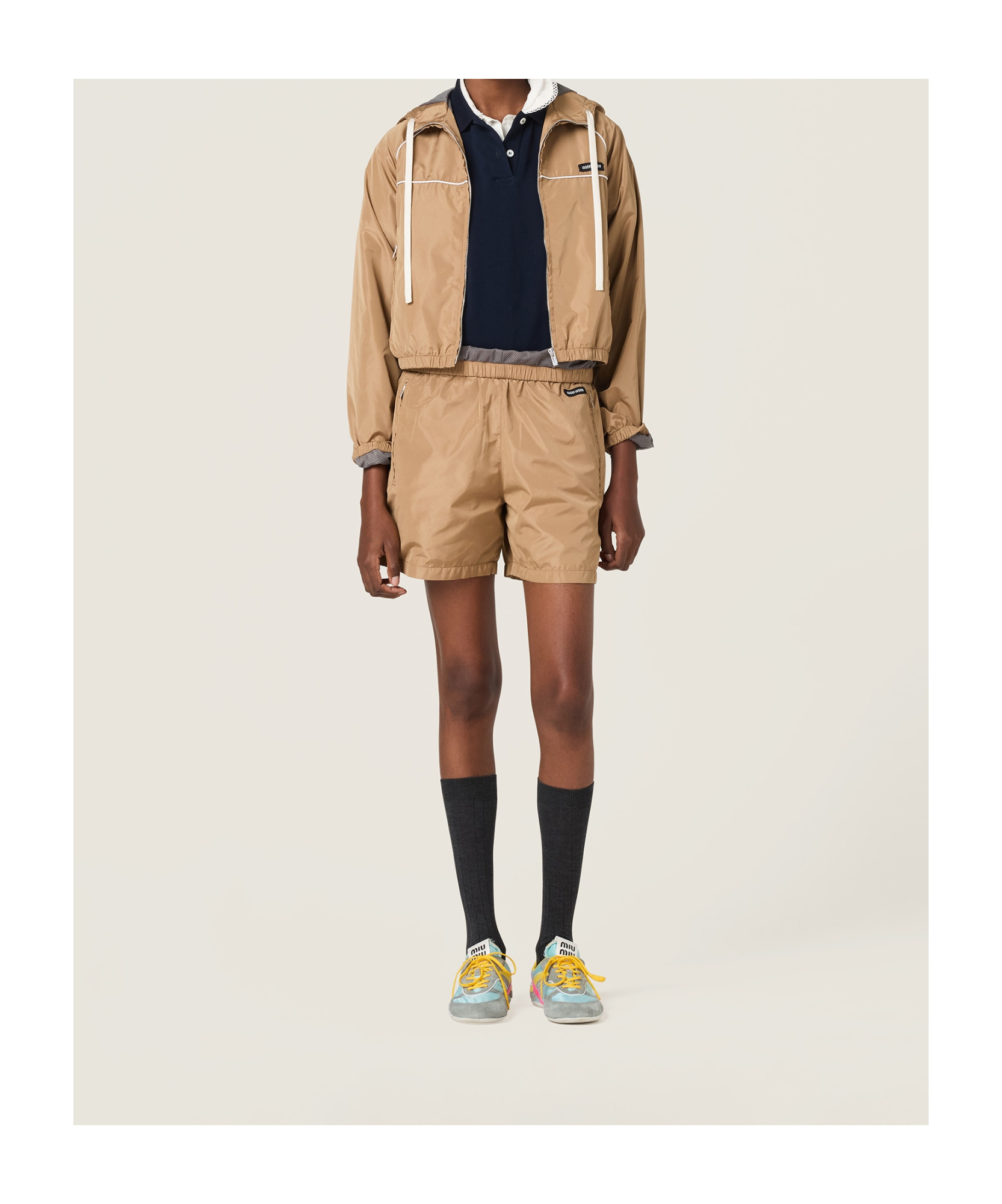 Miu Miu Technical Silk Bermudas