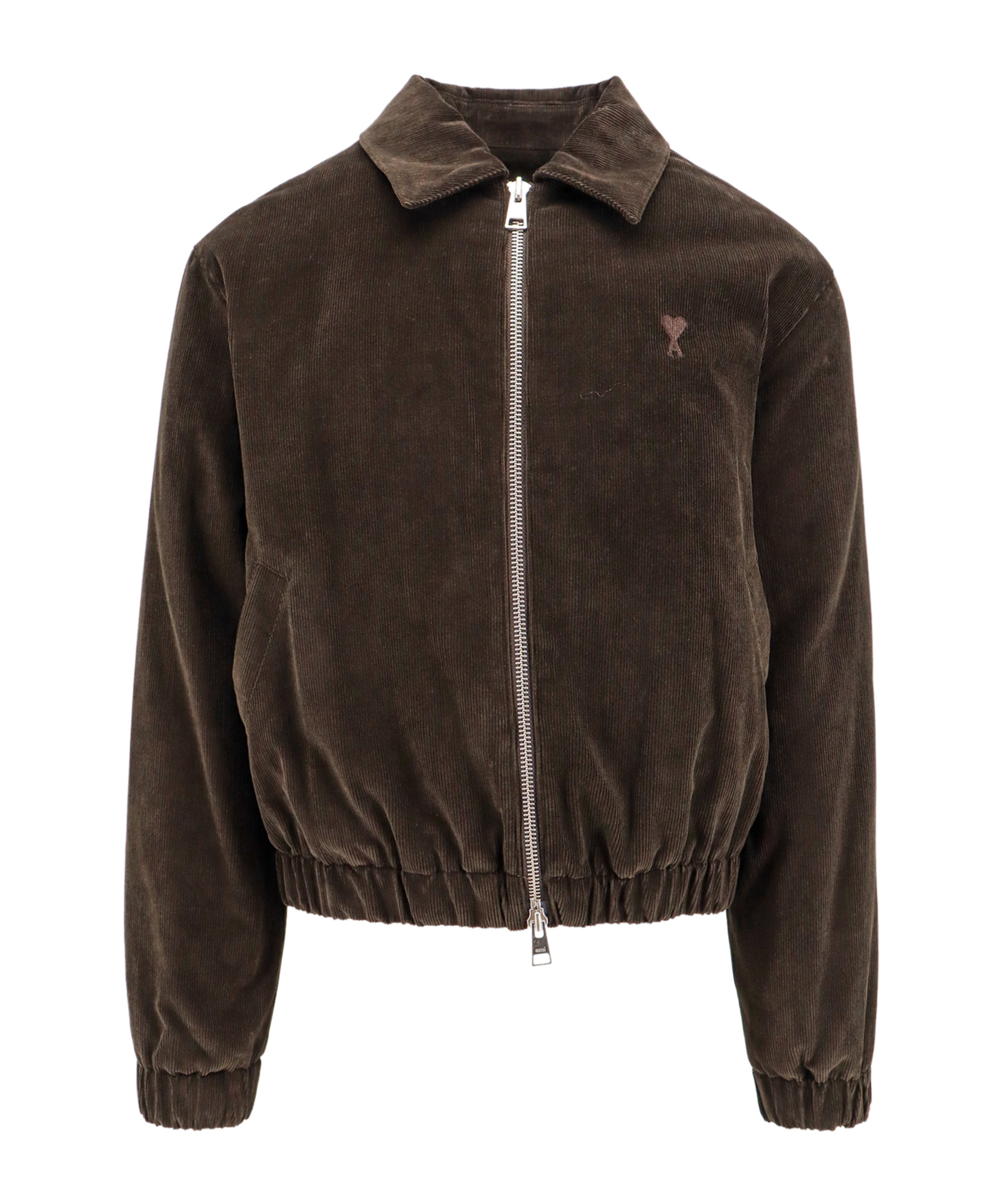 Ami Alexandre Mattiussi Ami Paris Ami De Coeur Corduroy Blouson Jacket In Black