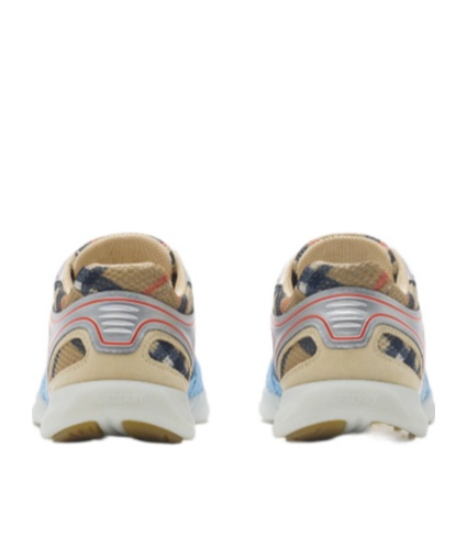 Burberry Check Matrix Sneakers In Sand