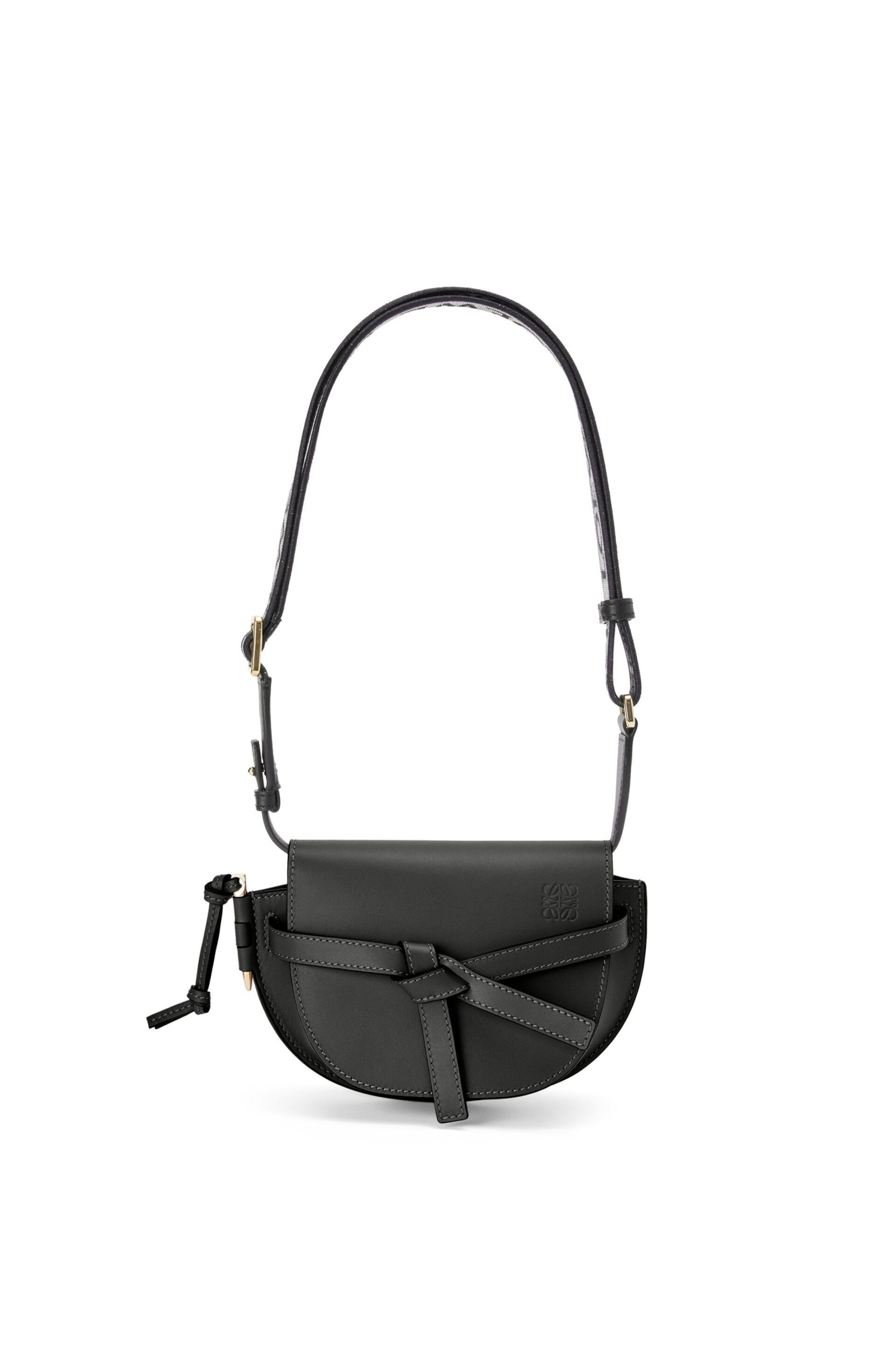 Loewe Women Gate Dual Mini Leather Crossbody Bag In Black