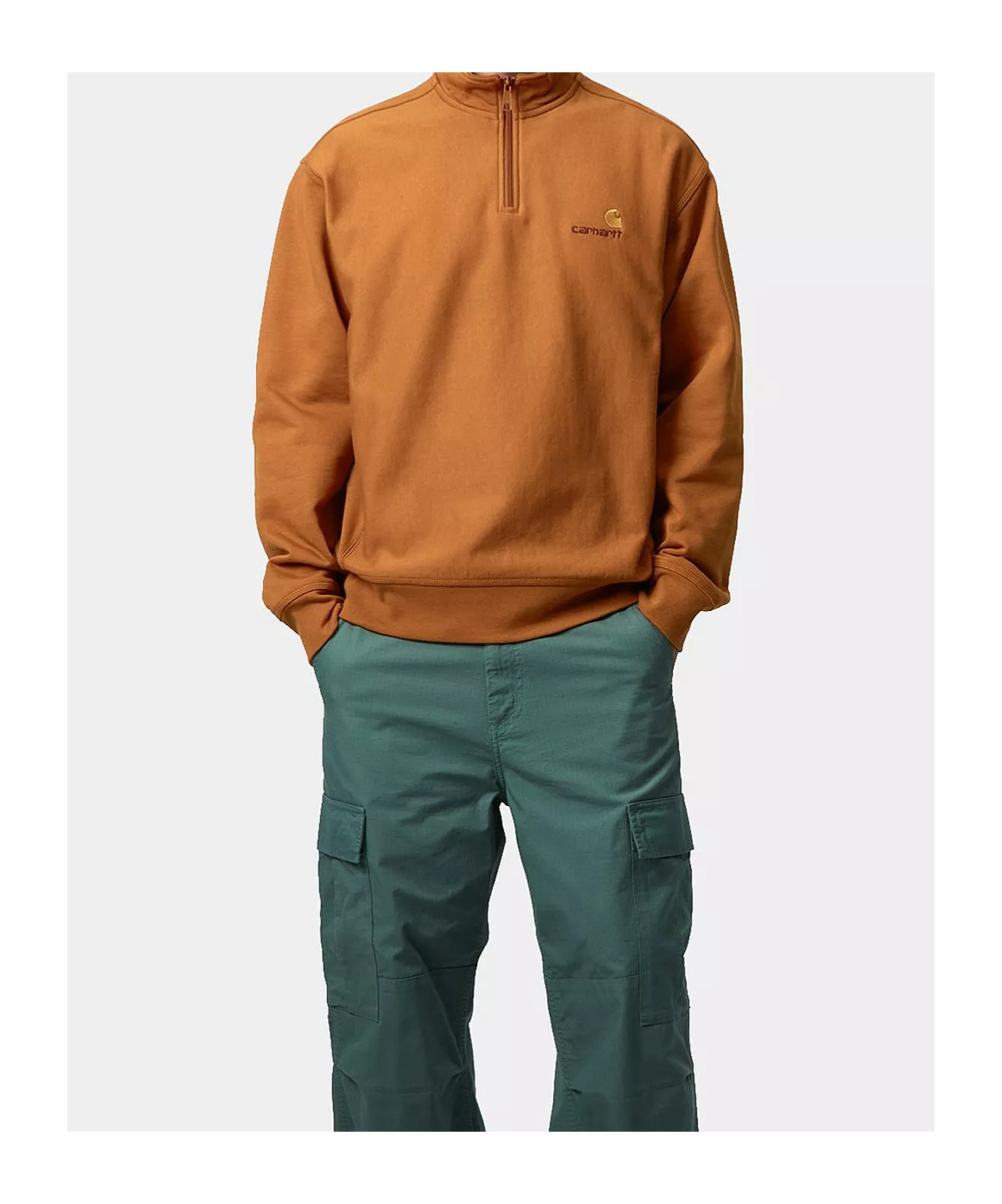 Carhartt Half Zip American Script Sweat Sweatshirt In Multi