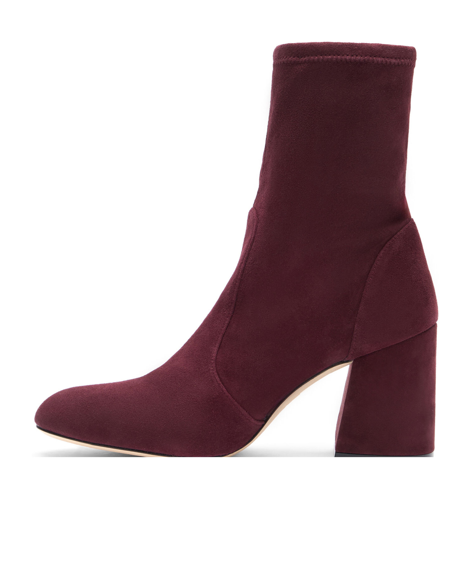 Stuart Weitzman Flareblock 85 Stretch Bootie In Brown