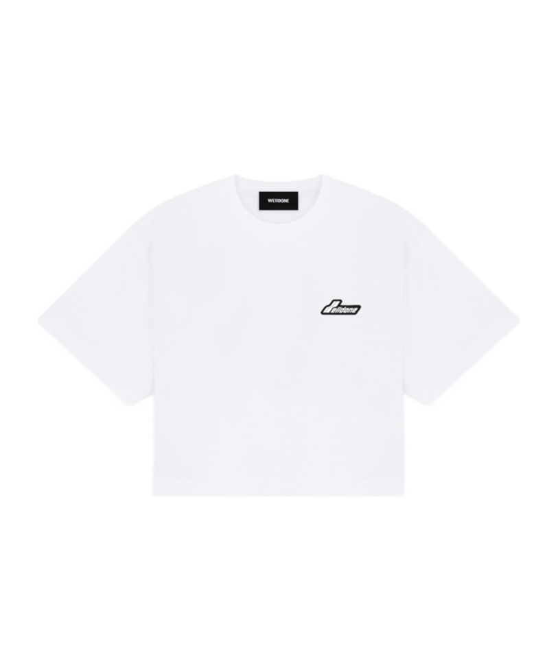 We11 Done Cropped Selldone T-shirt In White