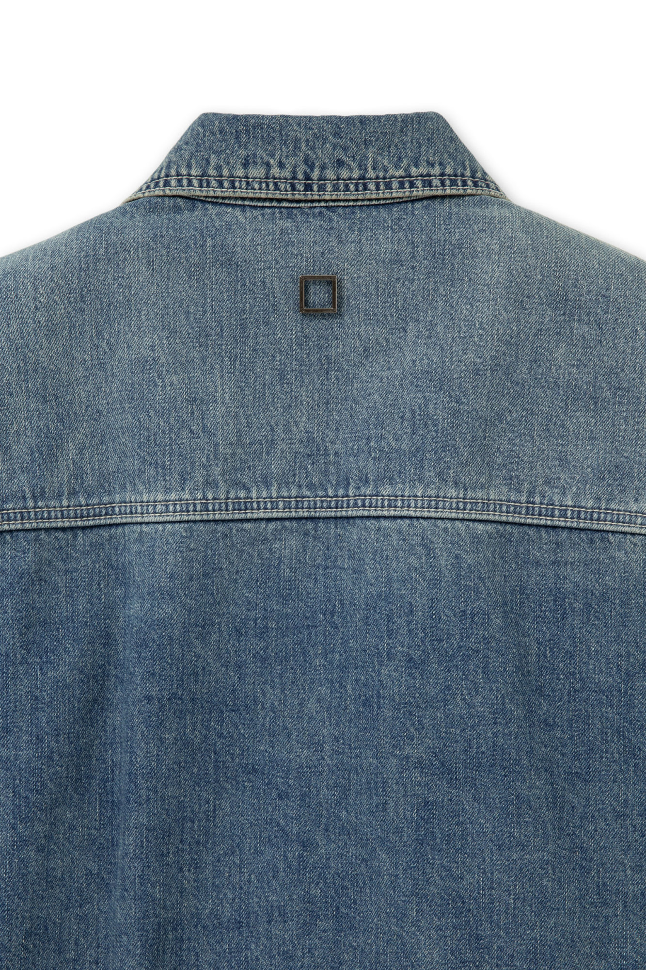Wooyoungmi Long-sleeved Denim Coat In Blue