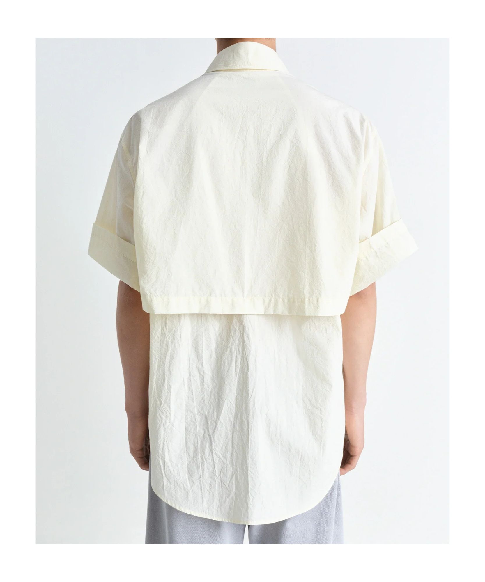 Lemaire Utility Shirt In Almond Milk