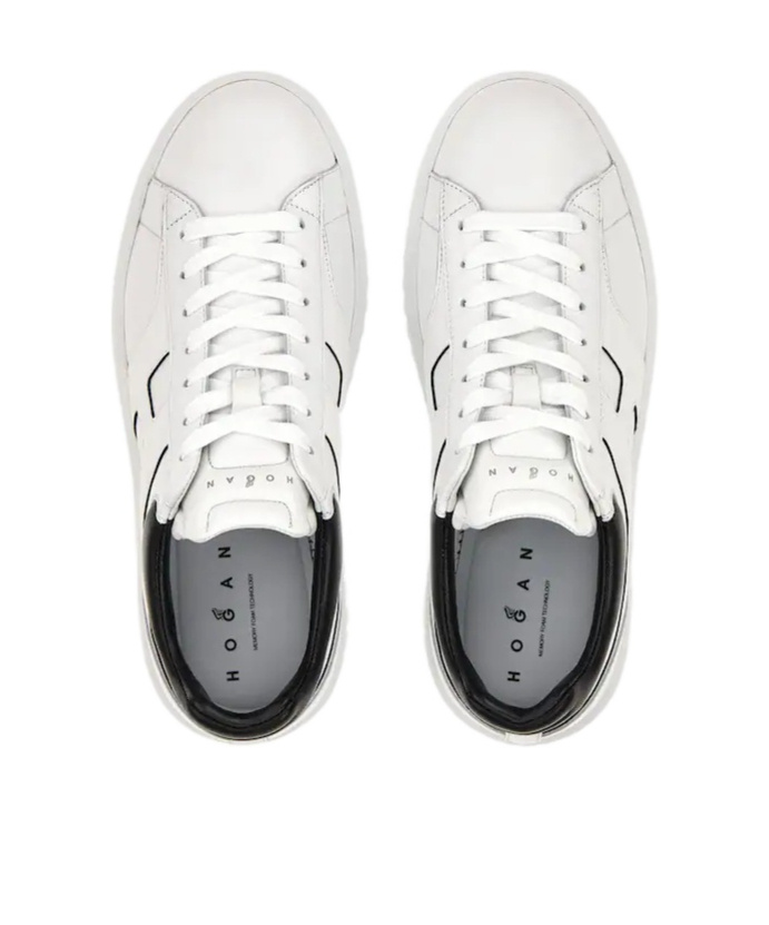 Hogan H-stripes Platform Sneakers In White