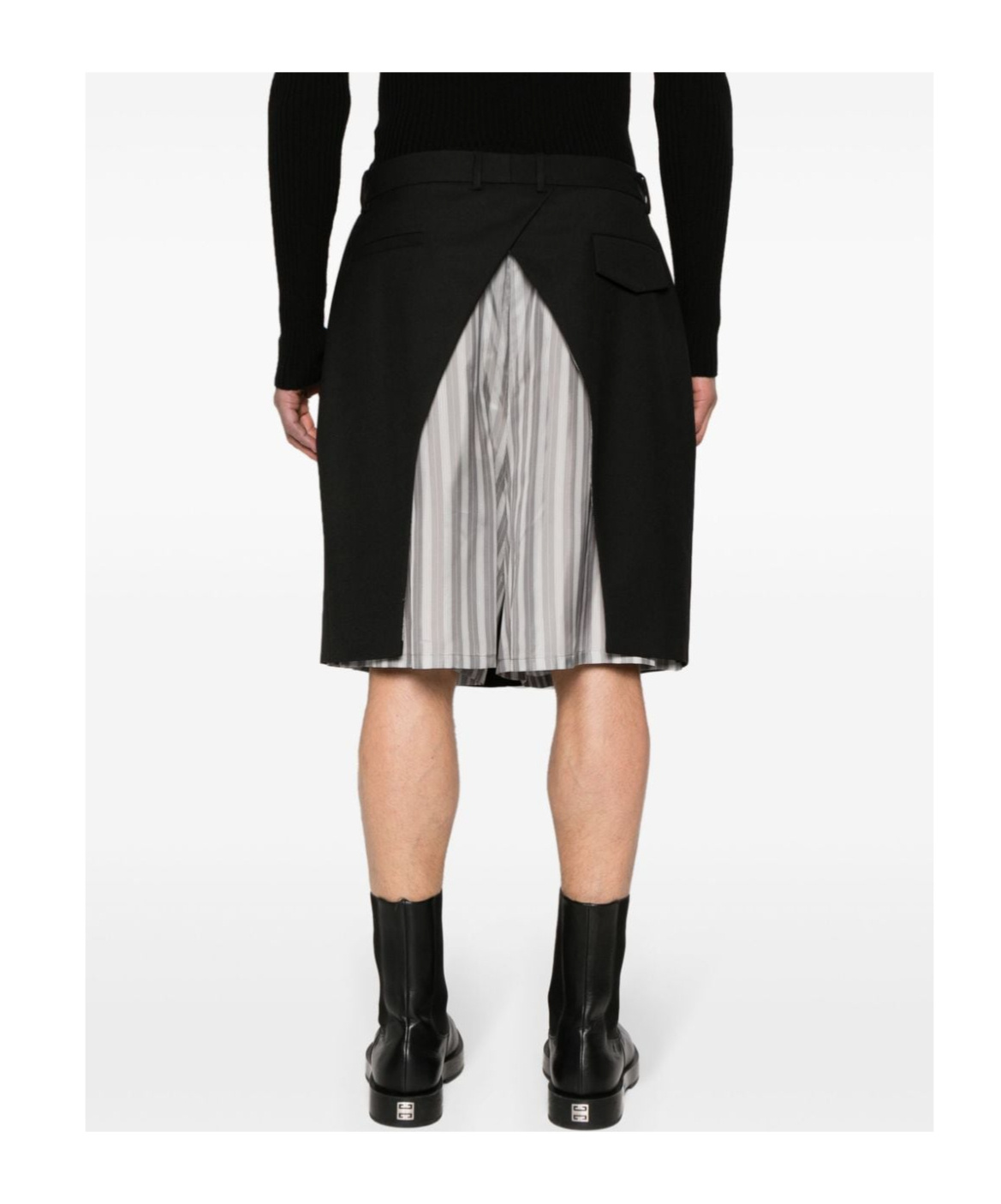 Namacheko Tidan Layered Twill Shorts In Black