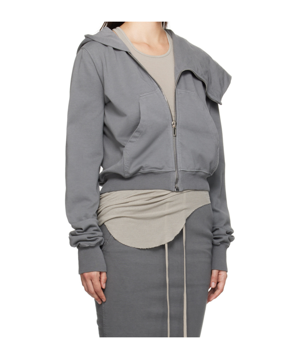 Rick Owens Drkshdw Long-sleeved Sweater In Gray