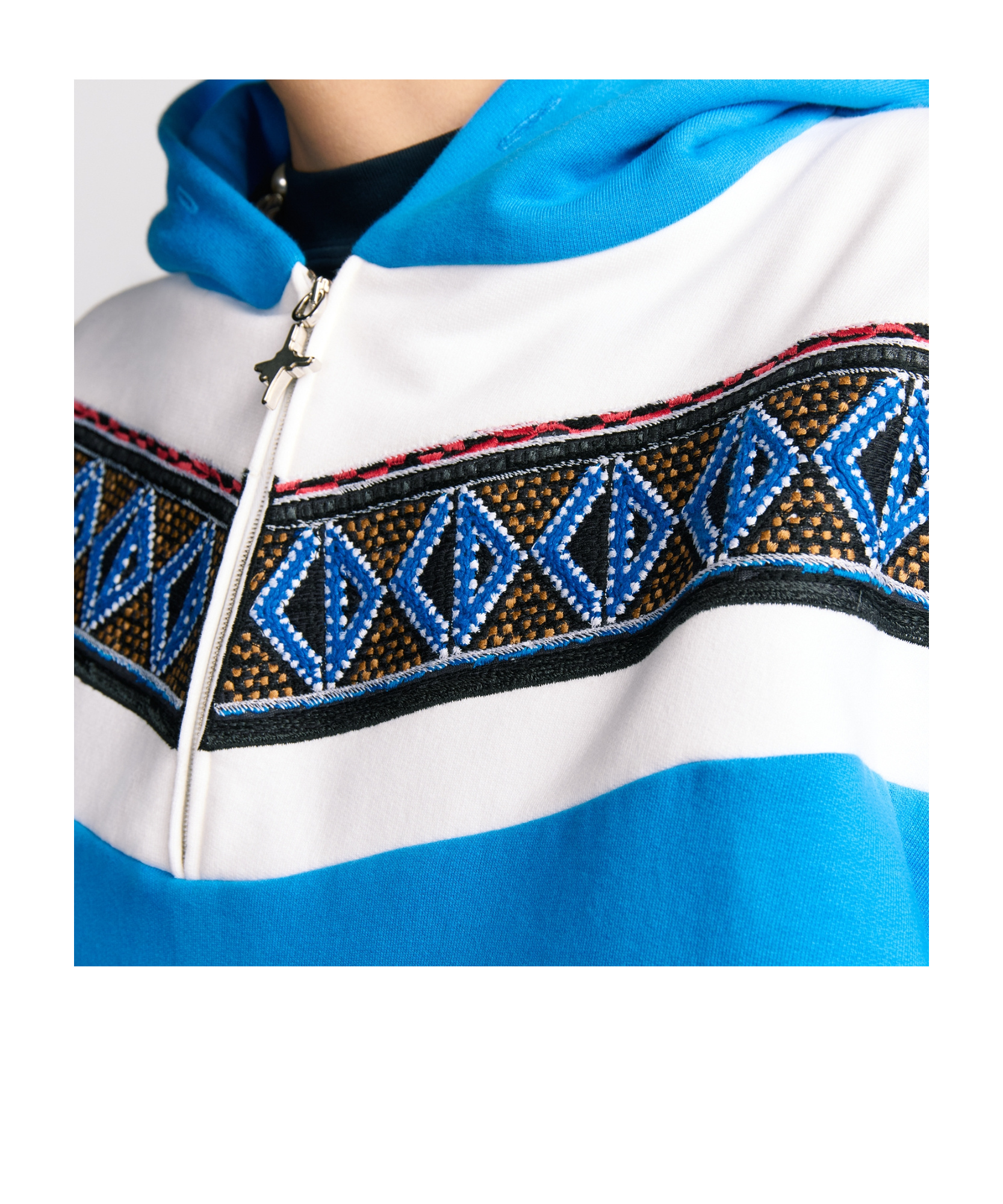 Dior Cd Diamond Hooded Sweater In Blue