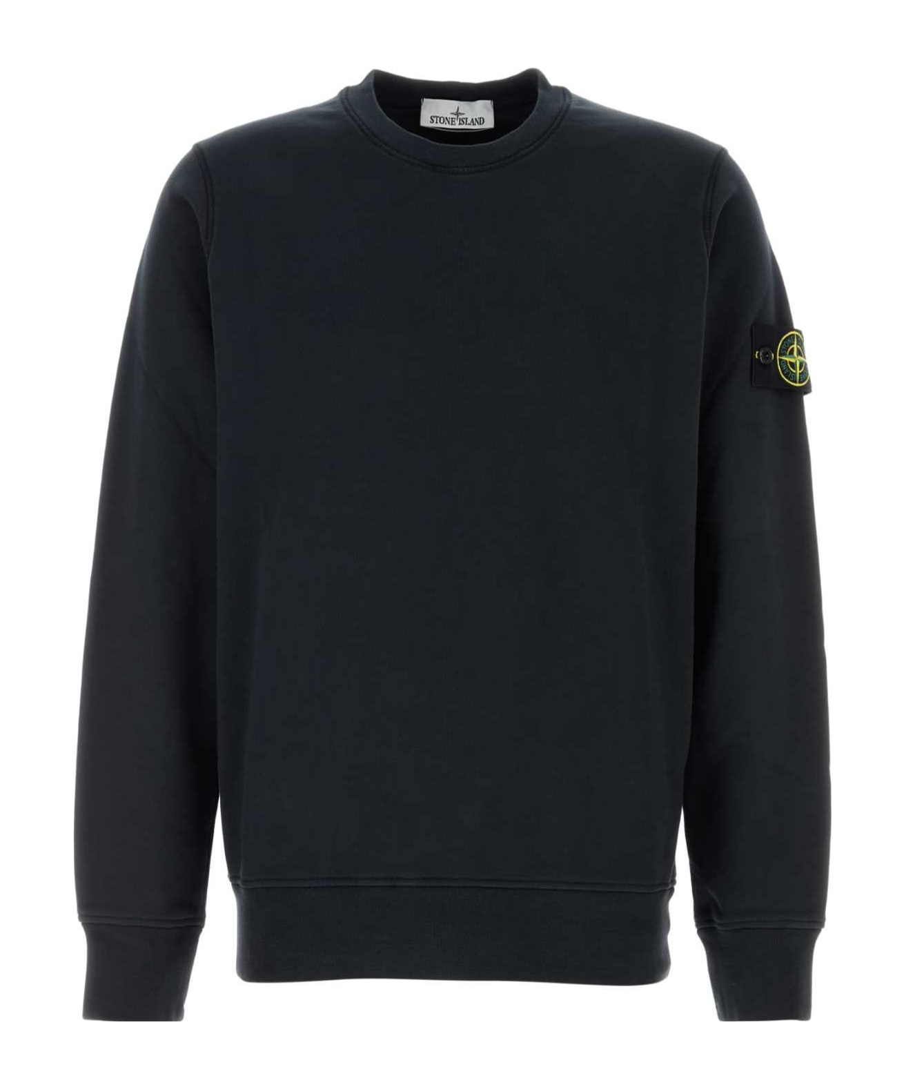 Stone Island Lightweight Wool Crew Neck Pullover In Black