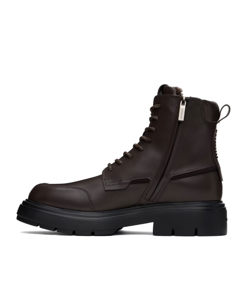 Ferragamo Lacing Ankle Boots In Black