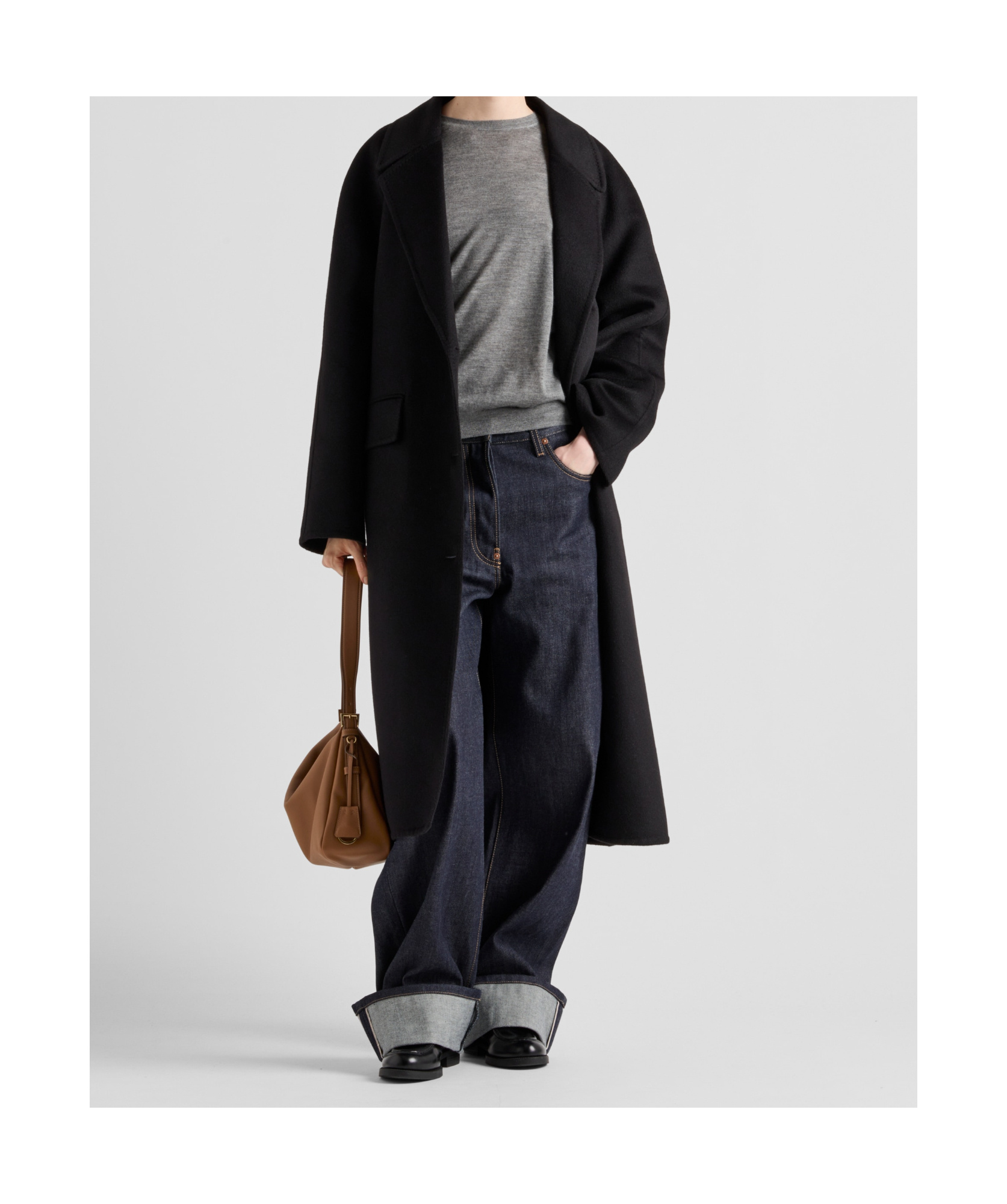 Prada Cashmere Crew-neck Sweater In Limestone Ash