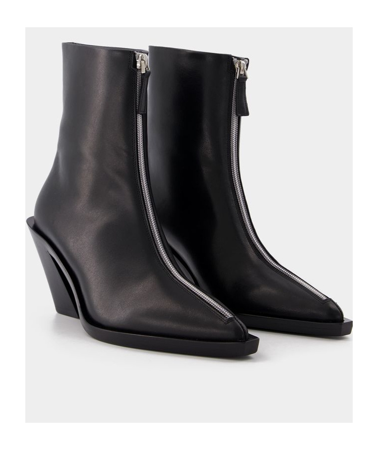Shop Elleme Paris Sculpted 85mm Block-heel Boots In Black