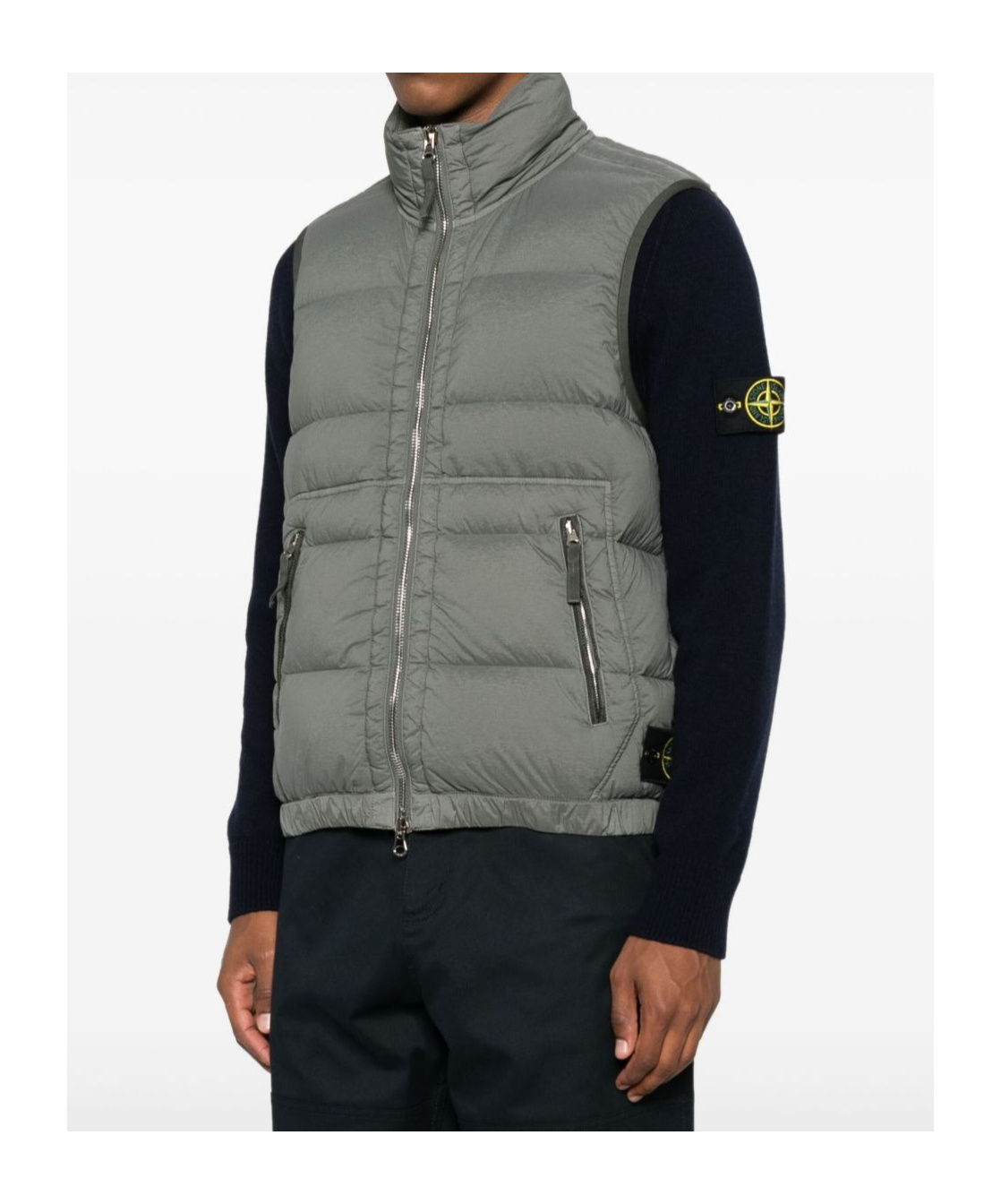Stone Island Suit Vest  Men Color Grey In Green