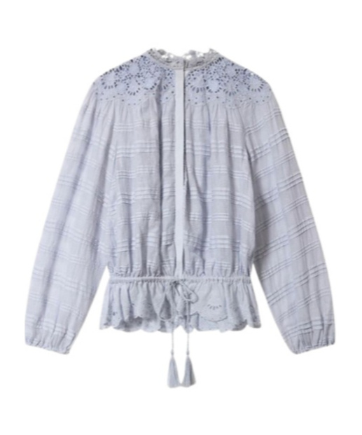 Isabel Marant Polly Embroidery Blouse In Blue