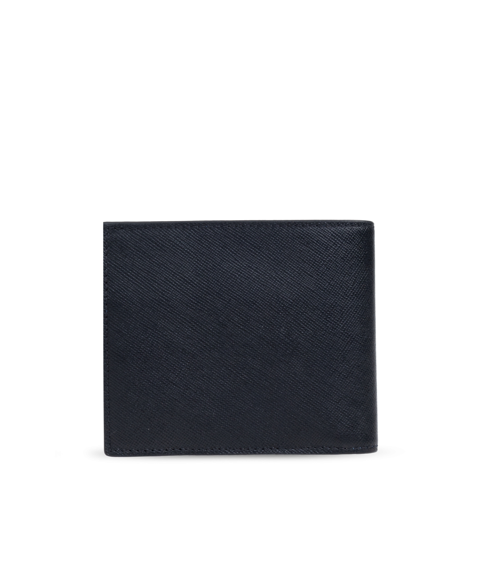 Paul Smith Logo Stamp Leather Bi-fold Wallet In Black