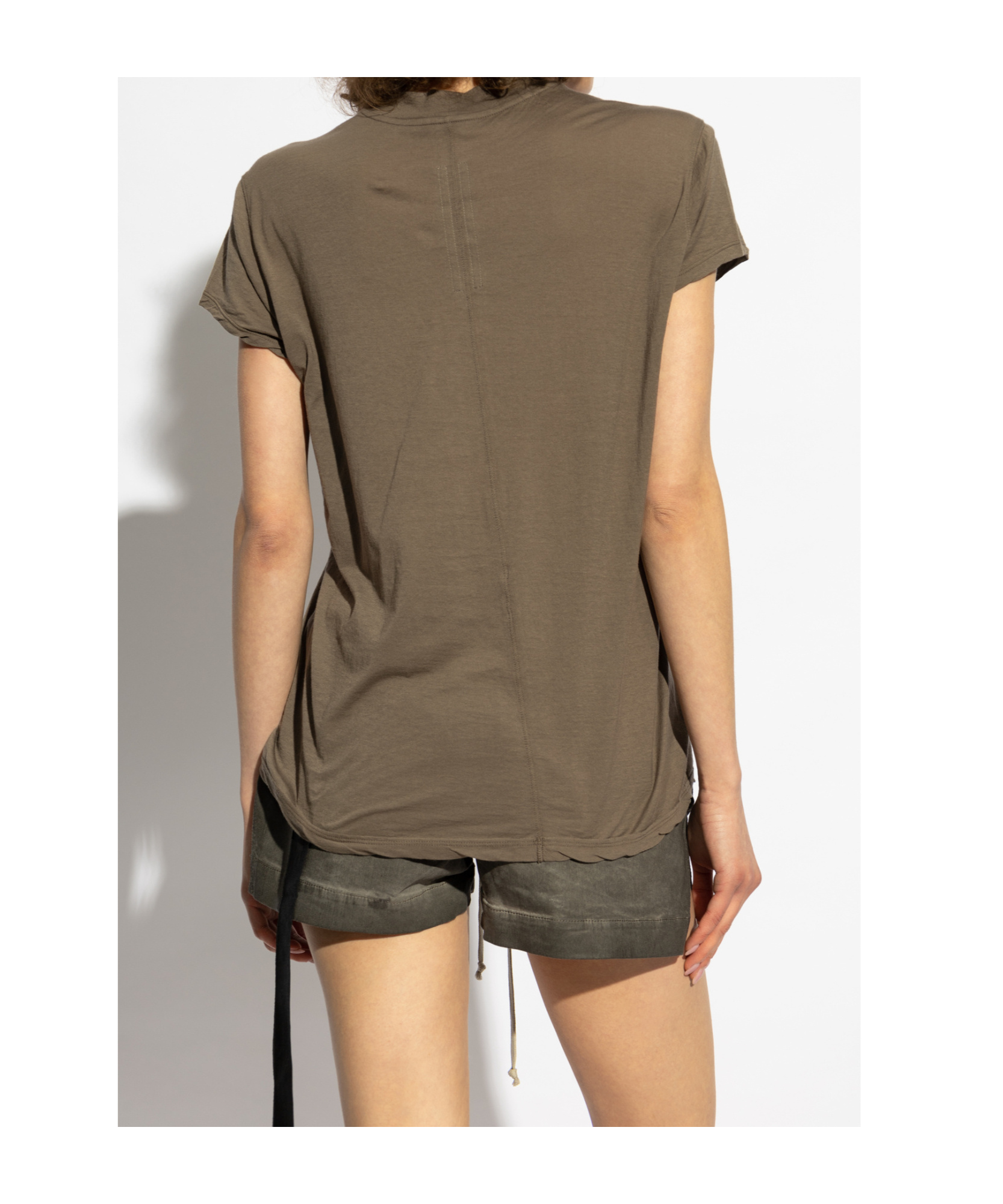 Rick Owens Drkshdw Small Level T-shirt In Brown