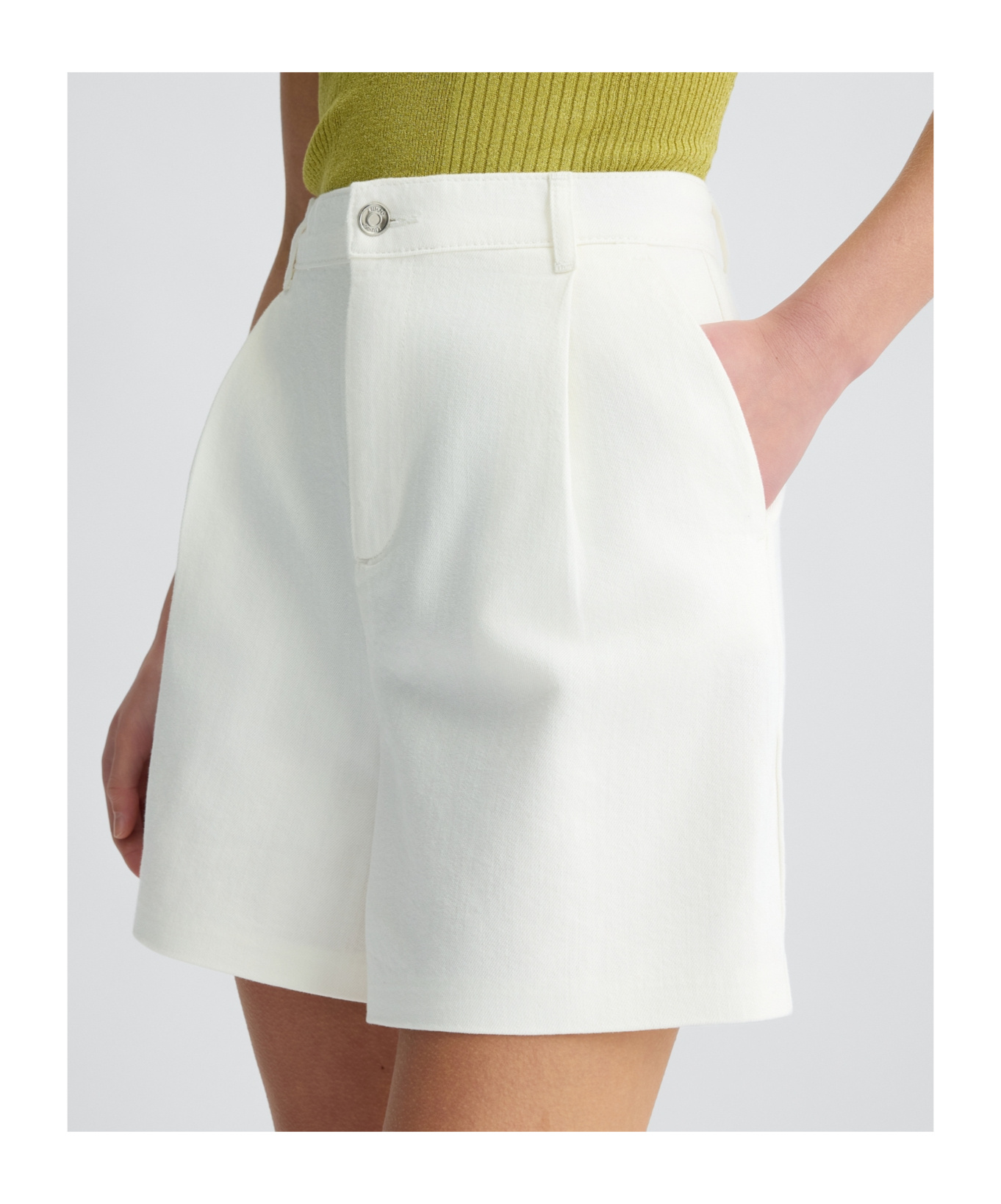 Liu •jo Cotton-blend Bermuda Shorts In White Wool