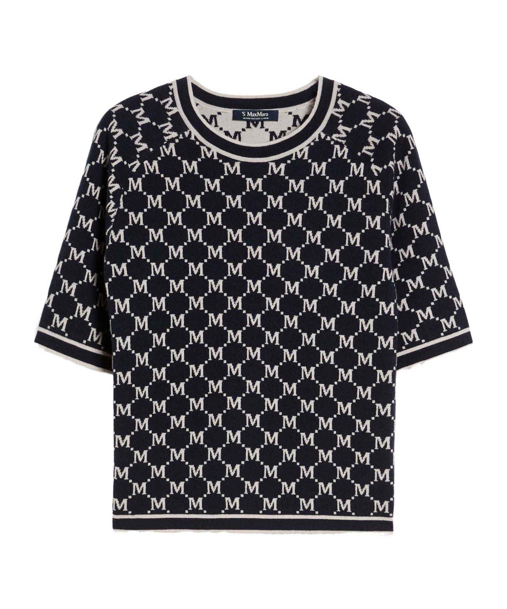 Max Mara Round Neck Sweater In Black