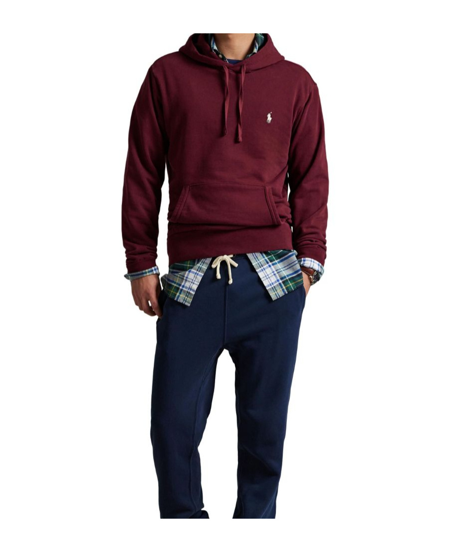Polo Ralph Lauren Hooded Loopback Fleece Sweater In Brown