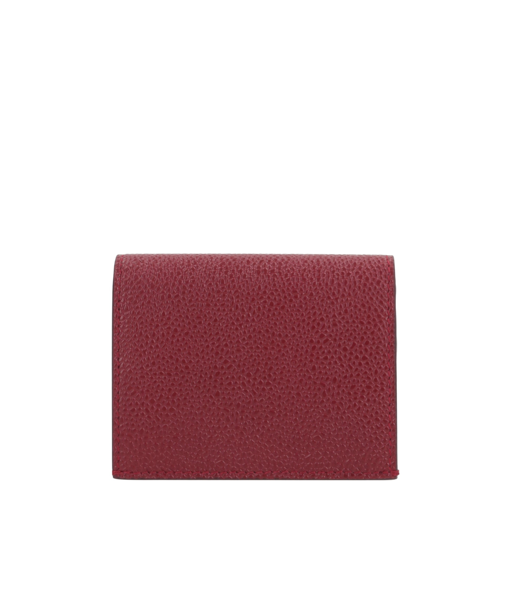 Thom Browne Bi-fold Leather Wallet In Red