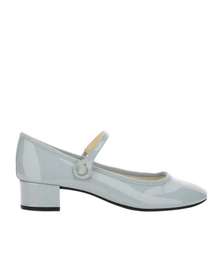 Repetto 30mm Rose Patent Pumps In Green