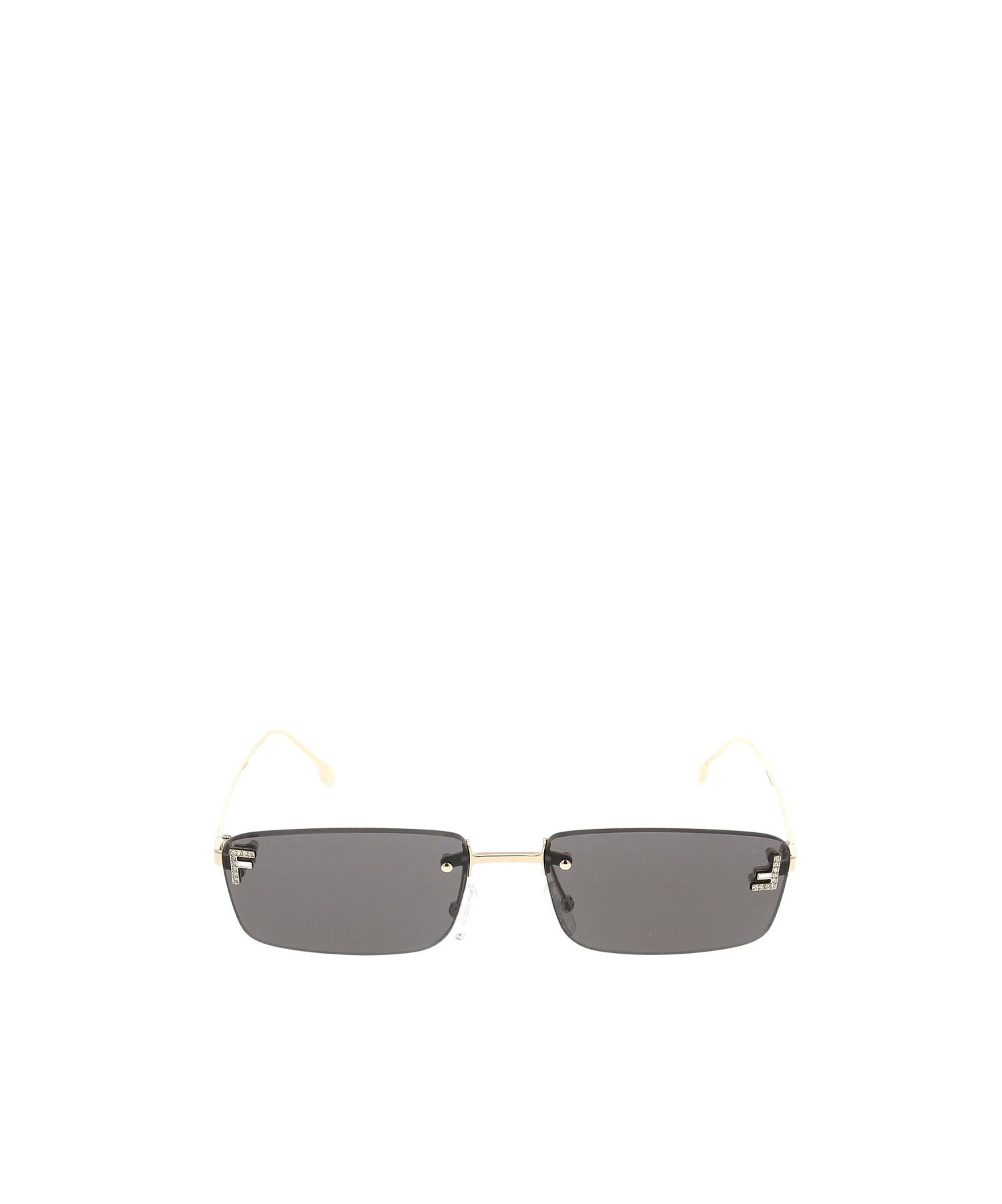 Fendi Eyewear Rectangle-frame Sunglasses In Gray