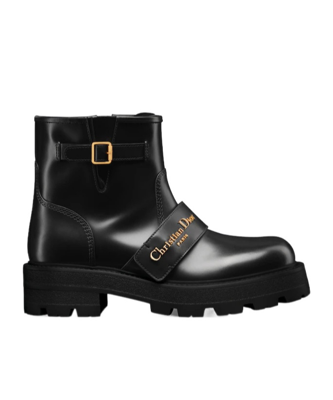 Dior D-quest Logo Short Boots In Black
