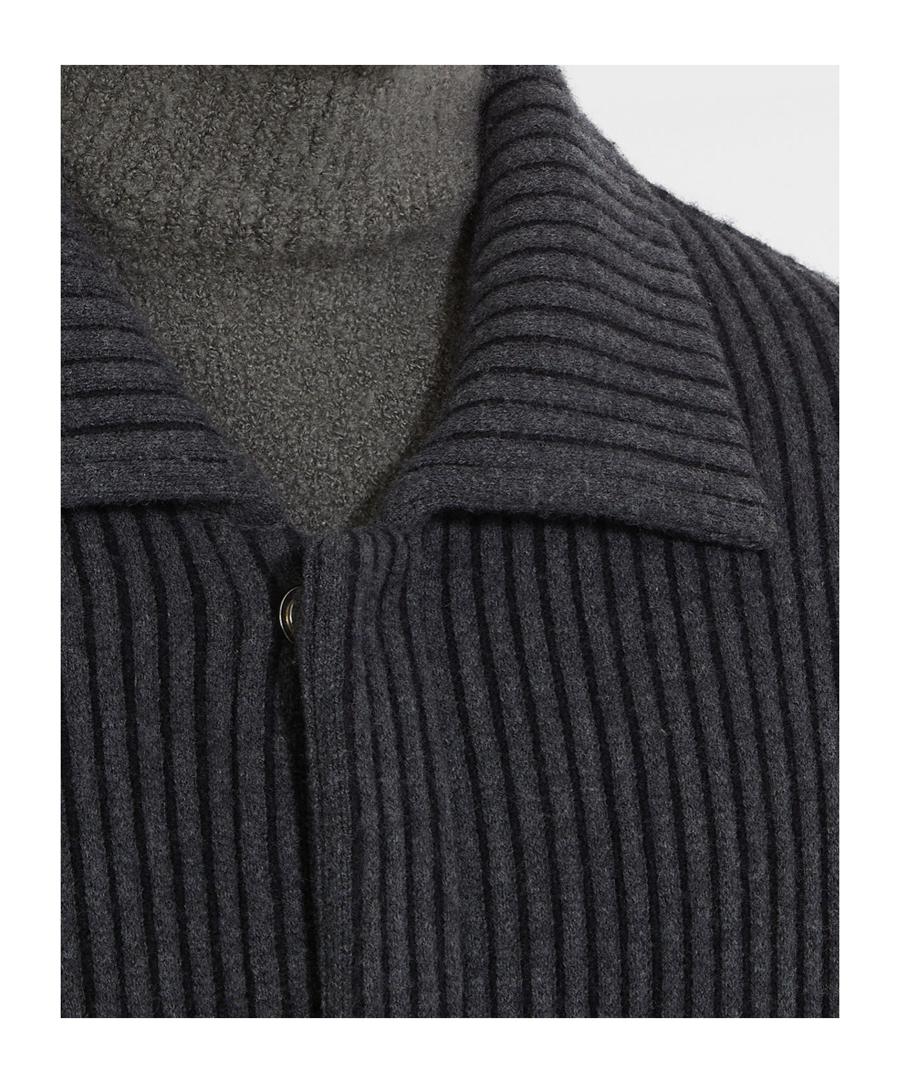 Zegna Ribbed-knit Jacket In Black