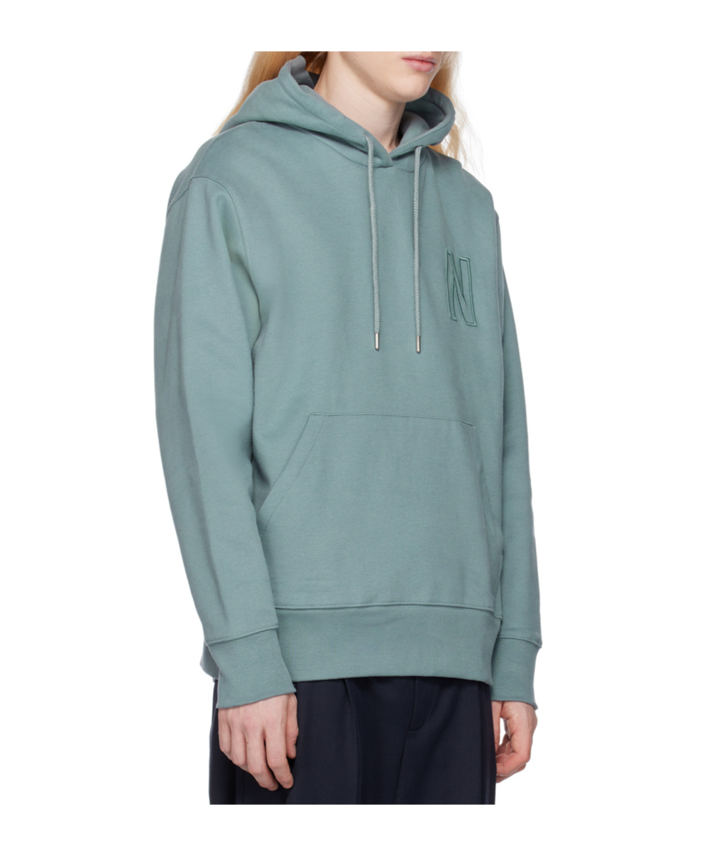 Norse Projects Arne Hooded Hoodie In Green