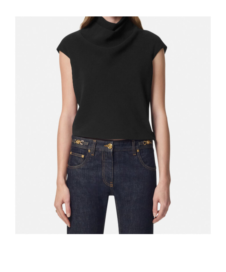 Versace Zip-fastening Top In Black