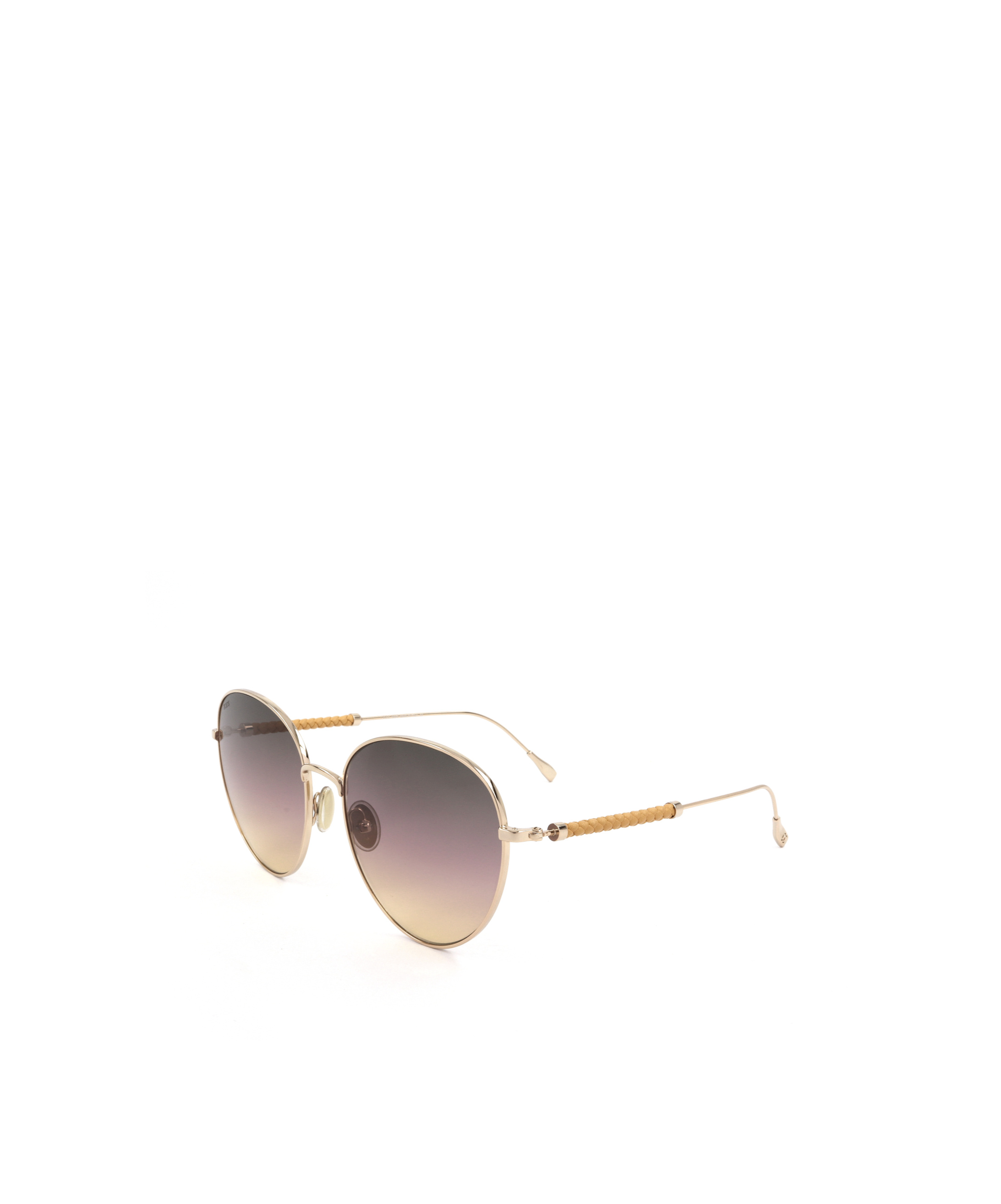Tod's Round Frame Sunglasses In Nude