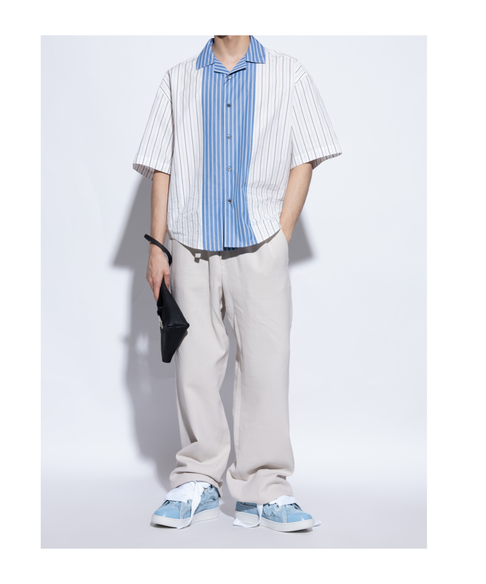Lanvin Curb Denim Sneakers