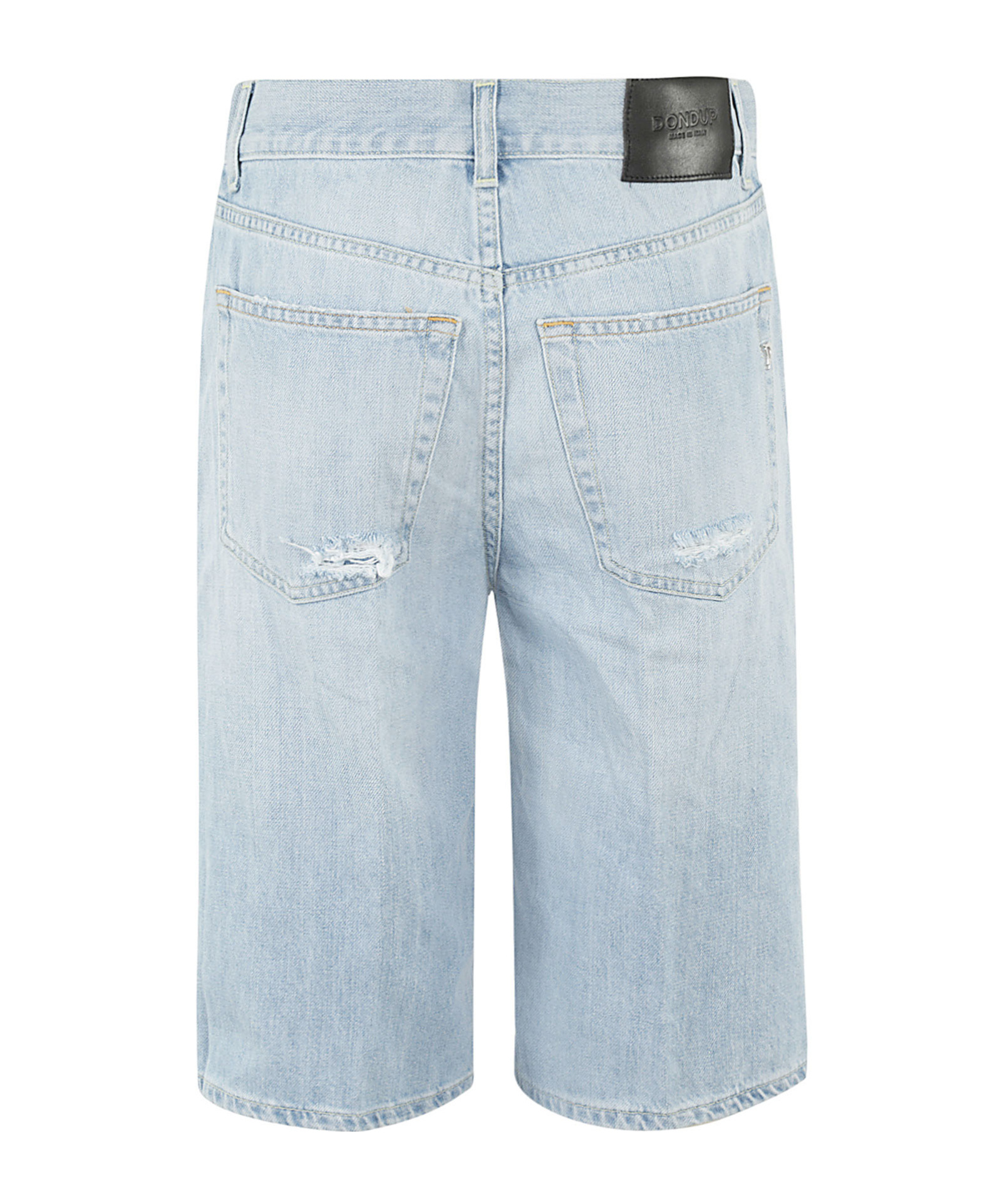 Dondup Ripped Detail Denim Shorts In Blue