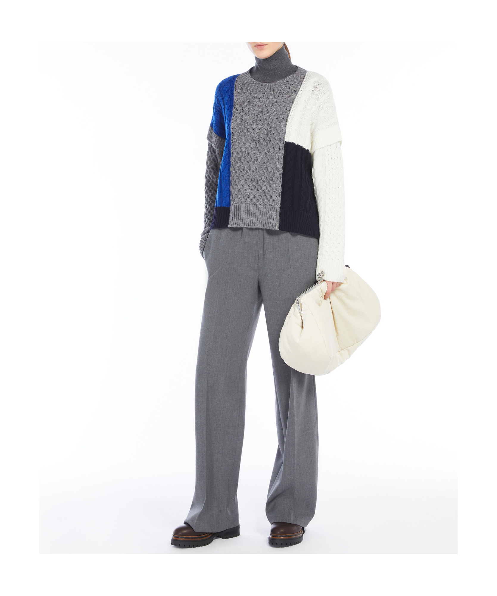Weekend Max Mara Mestre Knitted Jumper In Gray