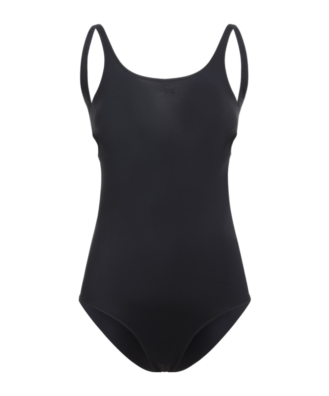 Courrèges Thin-strapped One-piece Swimsuit In Black