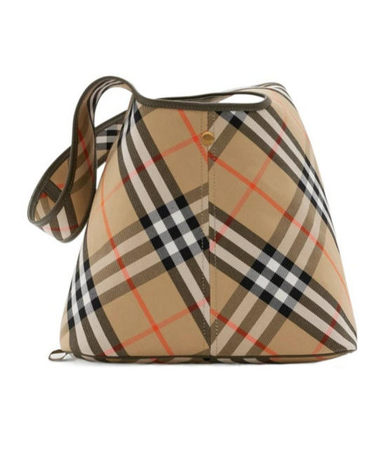 Burberry Small Check-pattern Shoulder Bag In Multicolor