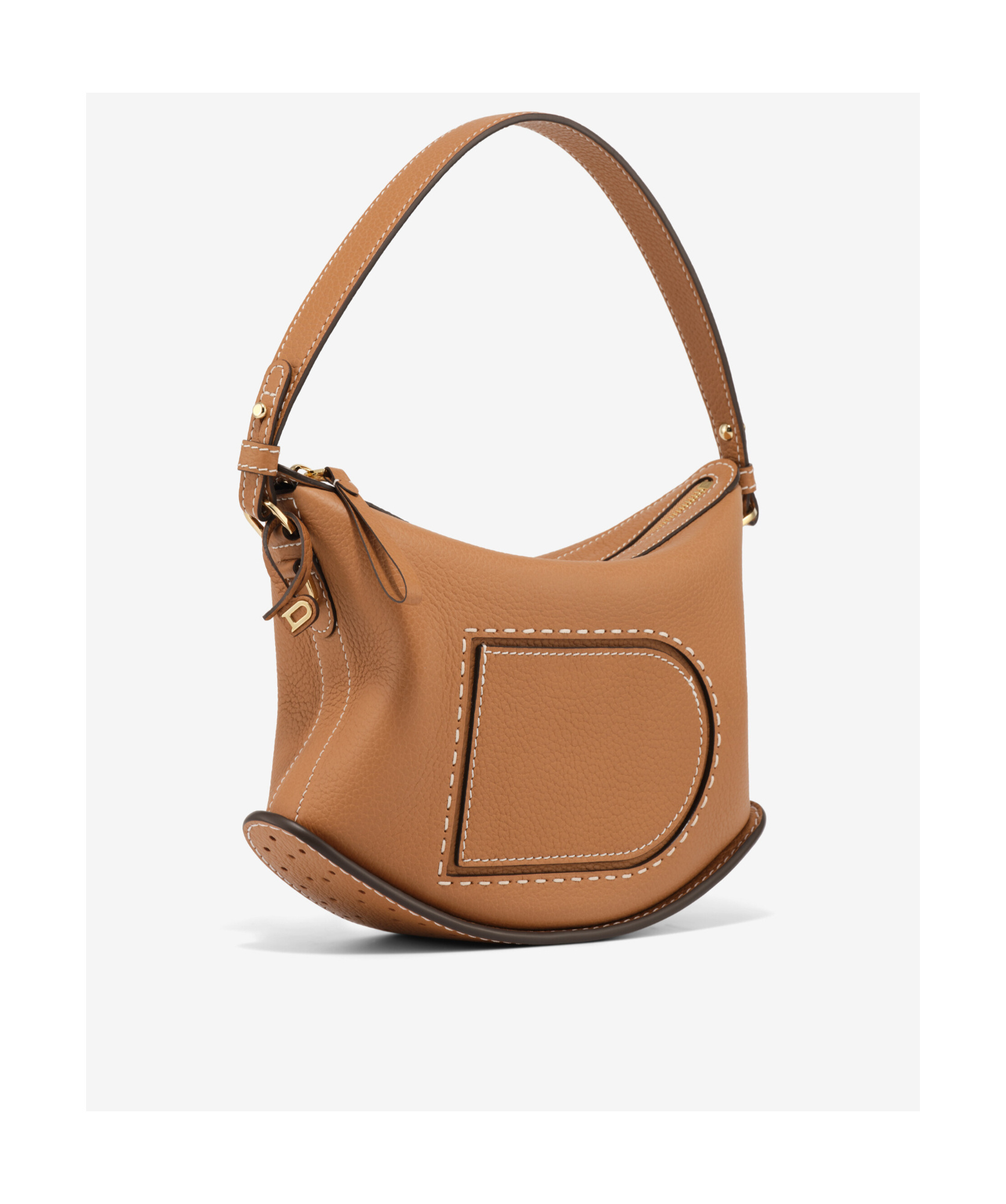 Delvaux Zippered Shoulder Bag In Brown